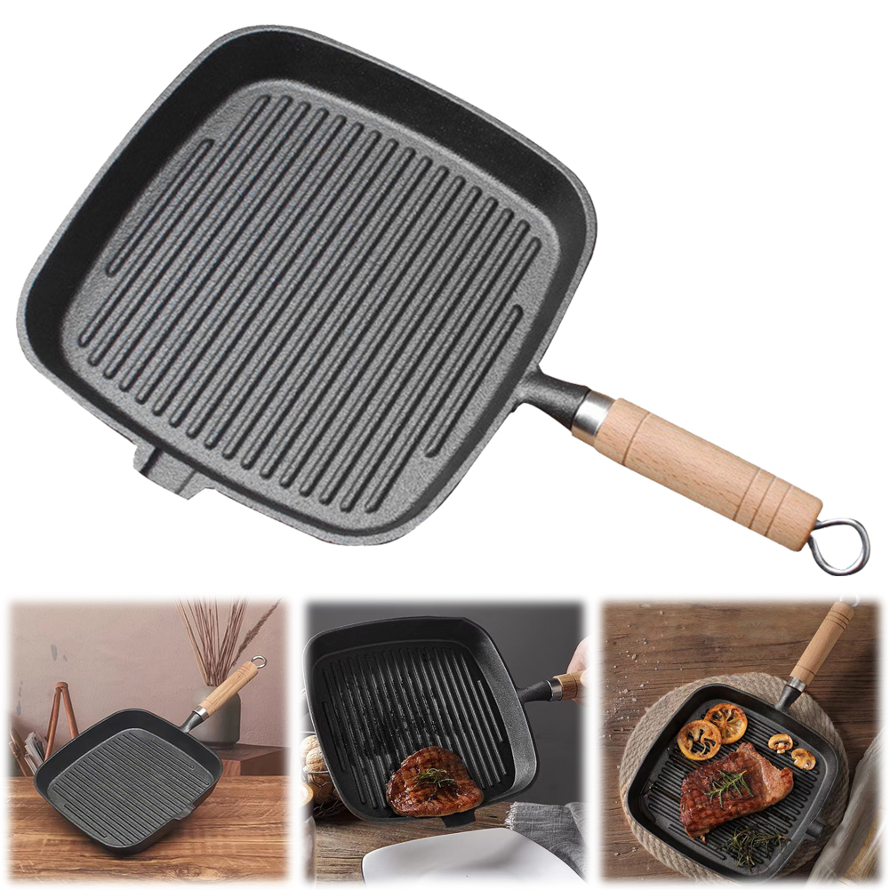 Campfire Cooking Anime - Cast Iron Skillet Steak Pan with