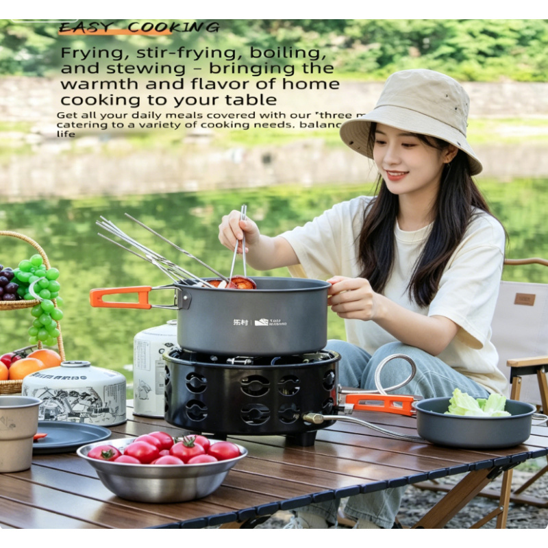 Camping Cooking Pack - Ultralight Aluminium Camping Pot Kettle Set