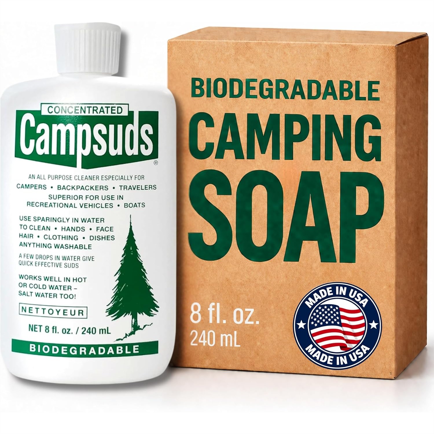 Biodegradable Soap Camp - Biodegradable Camp Soap for Dishes, Clothes