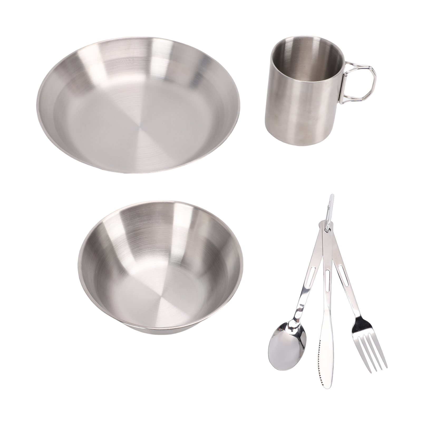 Camping Cooking Pack - Portable Stainless Steel Camping Tableware Set