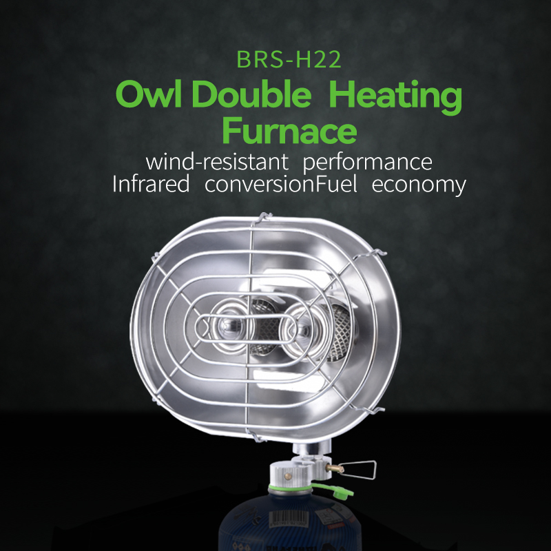 Camping Cooking Heater - BRS-H22 Double2026 Head Outdoor Heater Portable