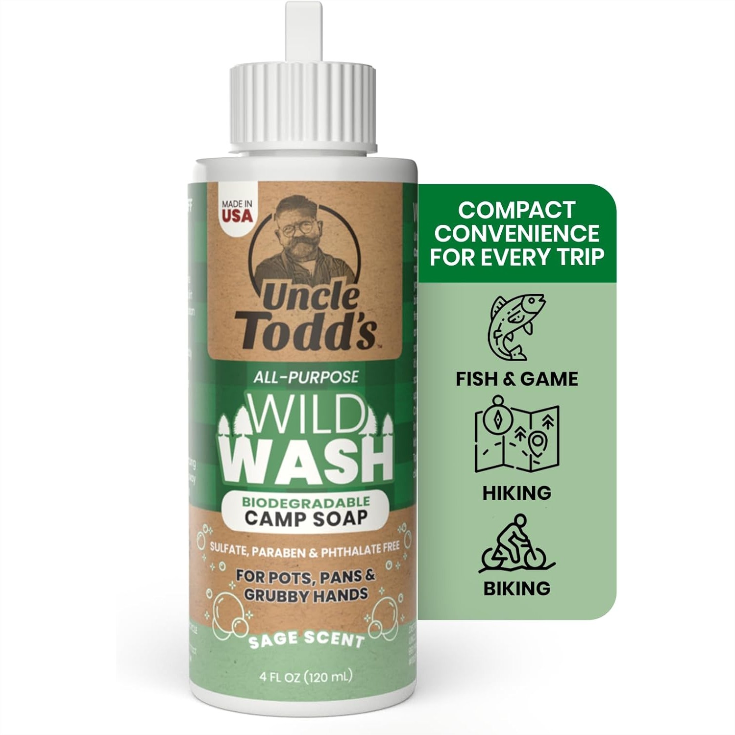Biodegradable Soap Camp - Biodegradable Camping Soap with Sage Scent