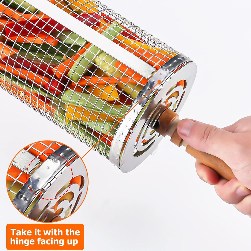 Large Round Stainless Steel Gr - Camping Cooking Basket 리뷰 및 가격