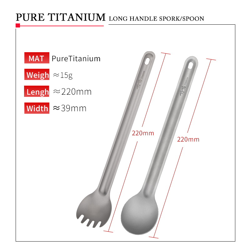 TiTo Titanium Spork Spoon Long - Camping Cooking Basket 리뷰 및 가격