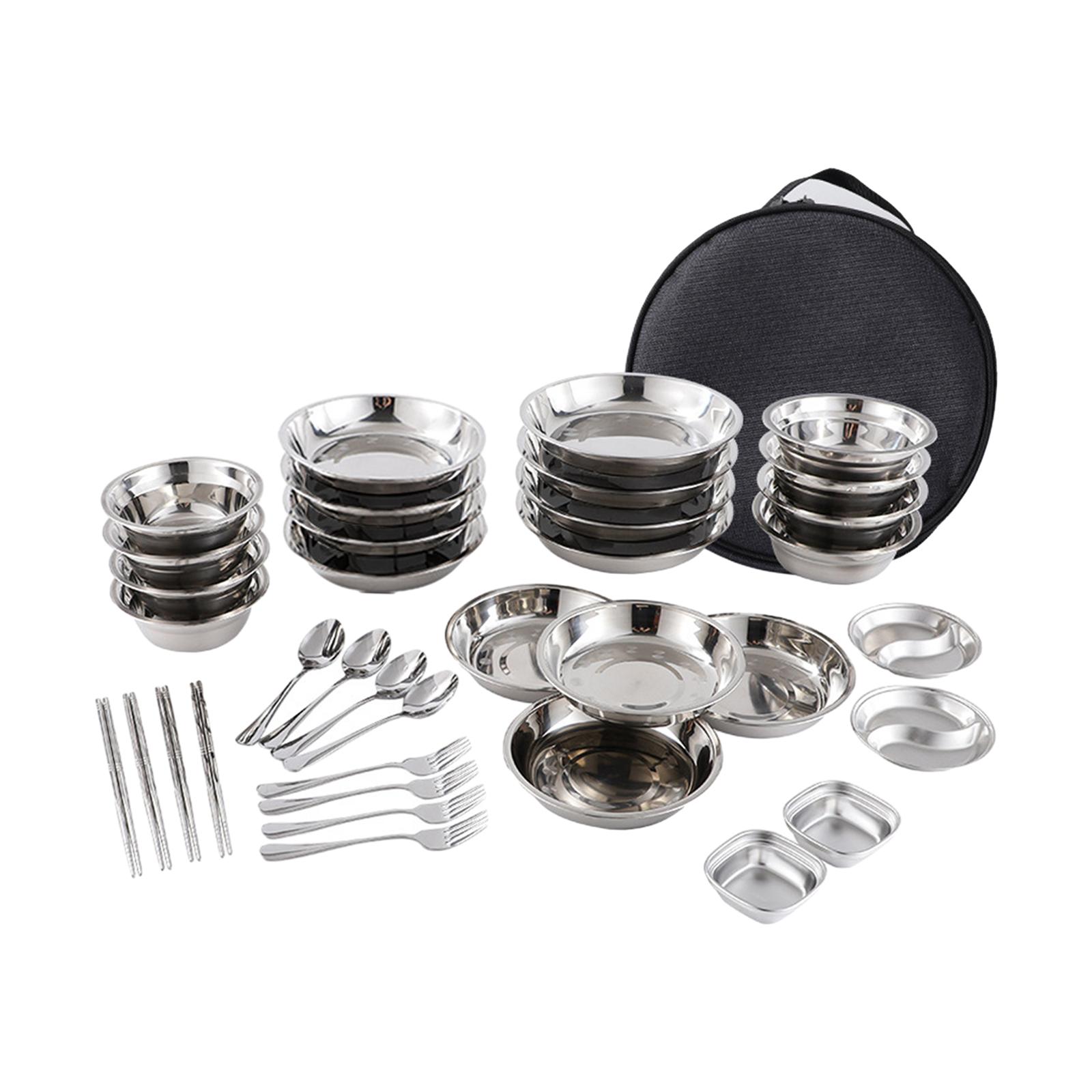 Stainless Steel Plates and Bow - Camping Cooking Pack 리뷰 및 가격