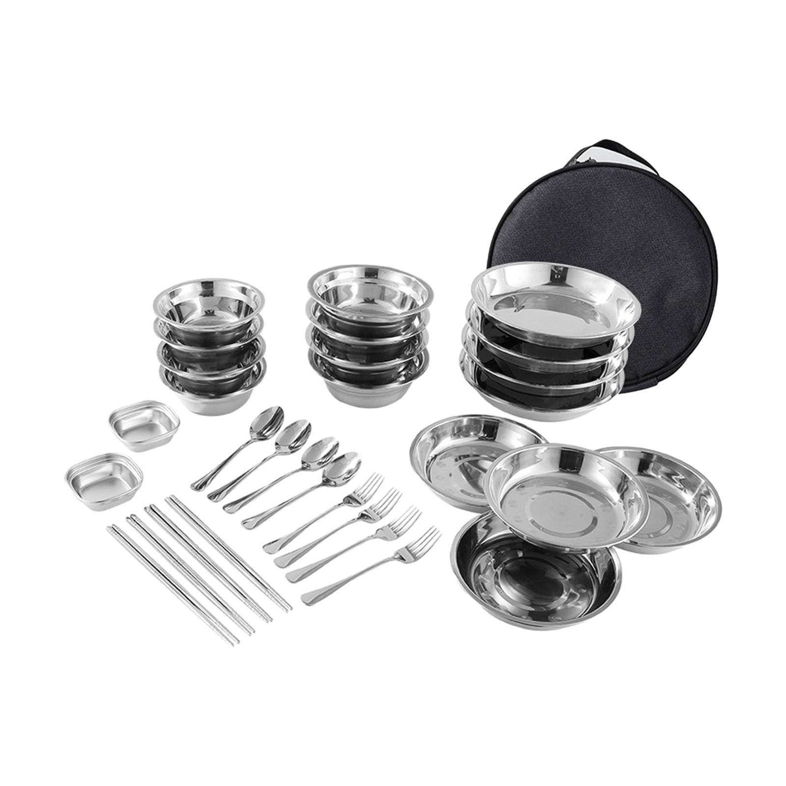 Stainless Steel Plates and Bow - Camping Cooking Pack 리뷰 및 가격