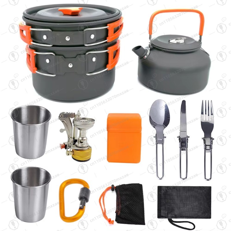 Outdoor aluminum cookware 10-p - Camping Cooking Accessories Set 리뷰 및 가격