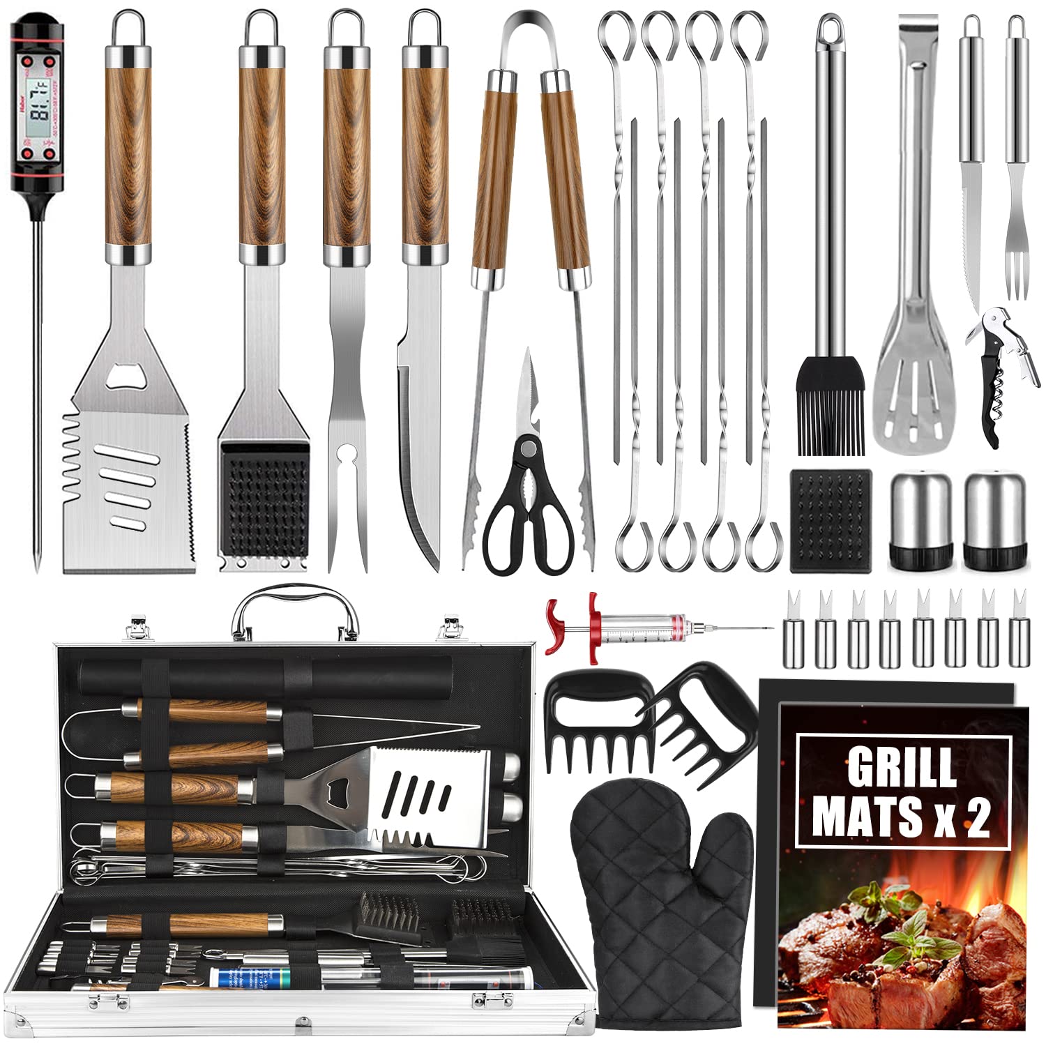 38PCS BBQ Grill Accessories Se - Camping Cooking Accessories Set 리뷰 및 가격