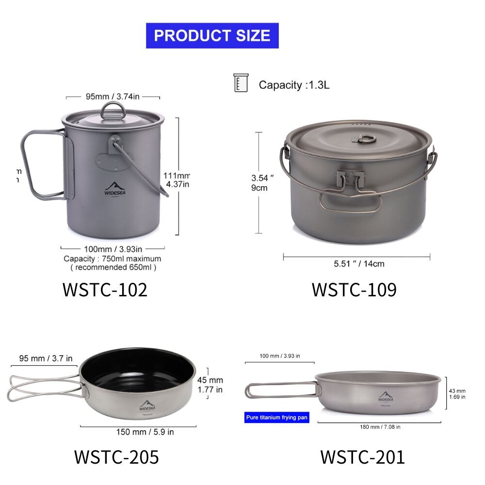 Widesea Camping Tableware Tita - Camping Cooking Set Large 리뷰 및 가격