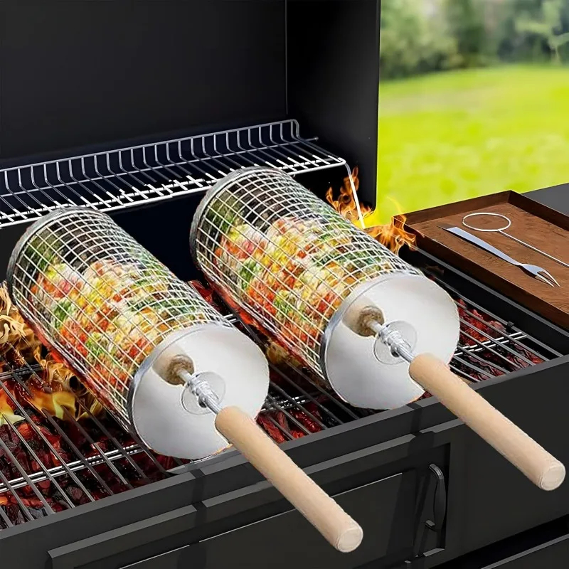 304 Stainless Steel Round Roll - Camping Cooking Basket 리뷰 및 가격