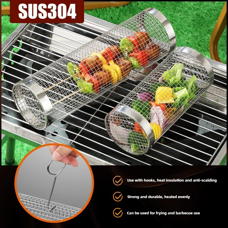 304 Stainless Steel Round Roll - Camping Cooking Basket 리뷰 및 가격