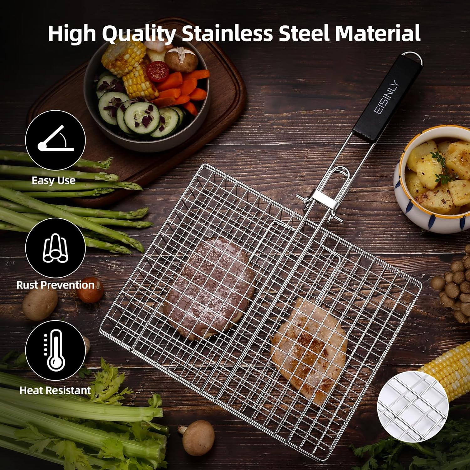 Portable Grill Basket for Outd - Camping Cooking Basket 리뷰 및 가격