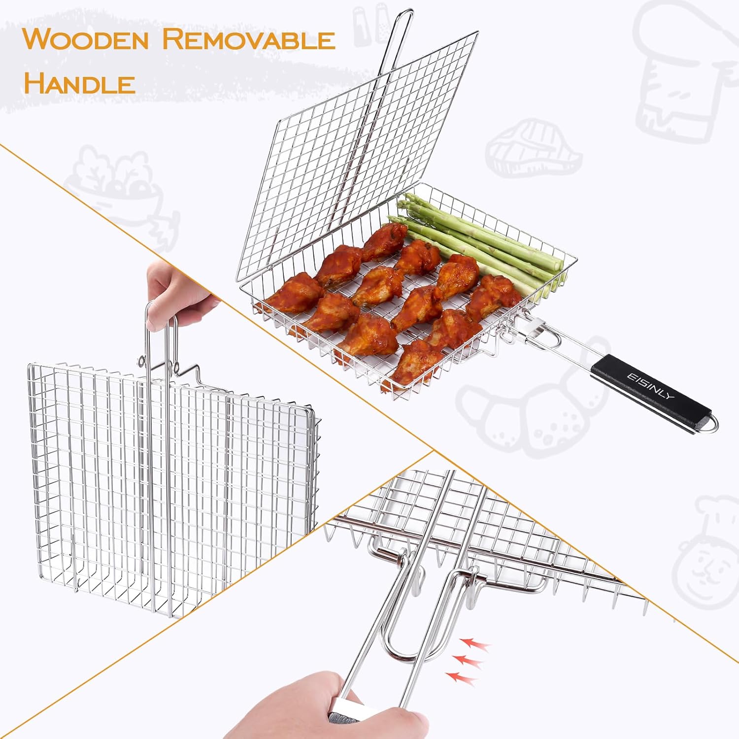 Portable Grill Basket for Outd - Camping Cooking Basket 리뷰 및 가격