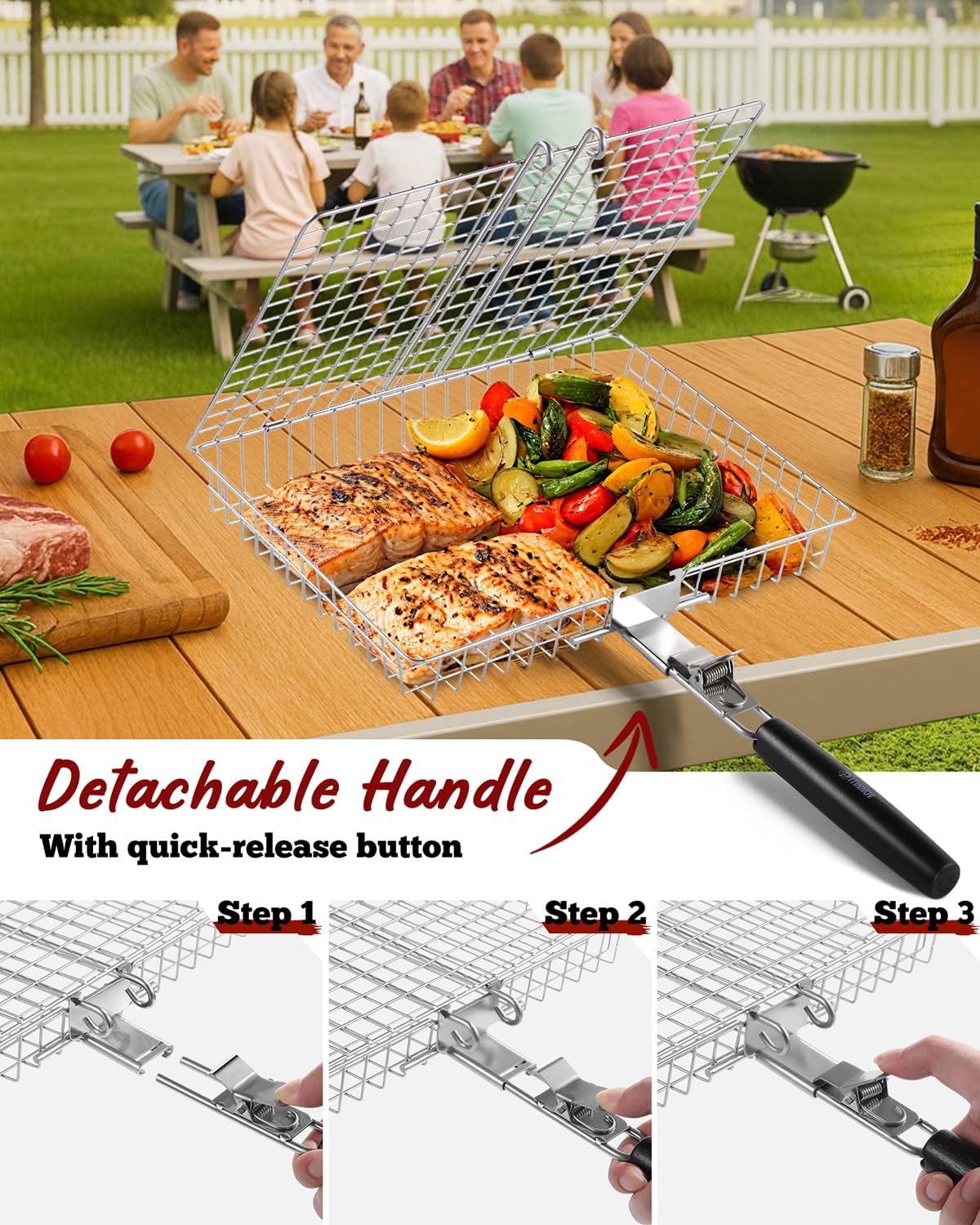 Grill Baskets For Outdoor Gril - Camping Cooking Basket 리뷰 및 가격