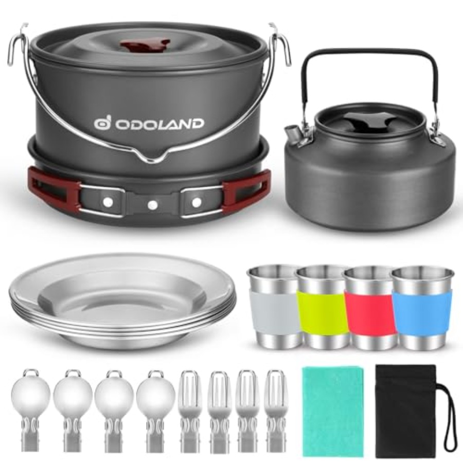 22pcs Camping Cookware Mess Ki - Camping Cooking Set Large 리뷰 및 가격