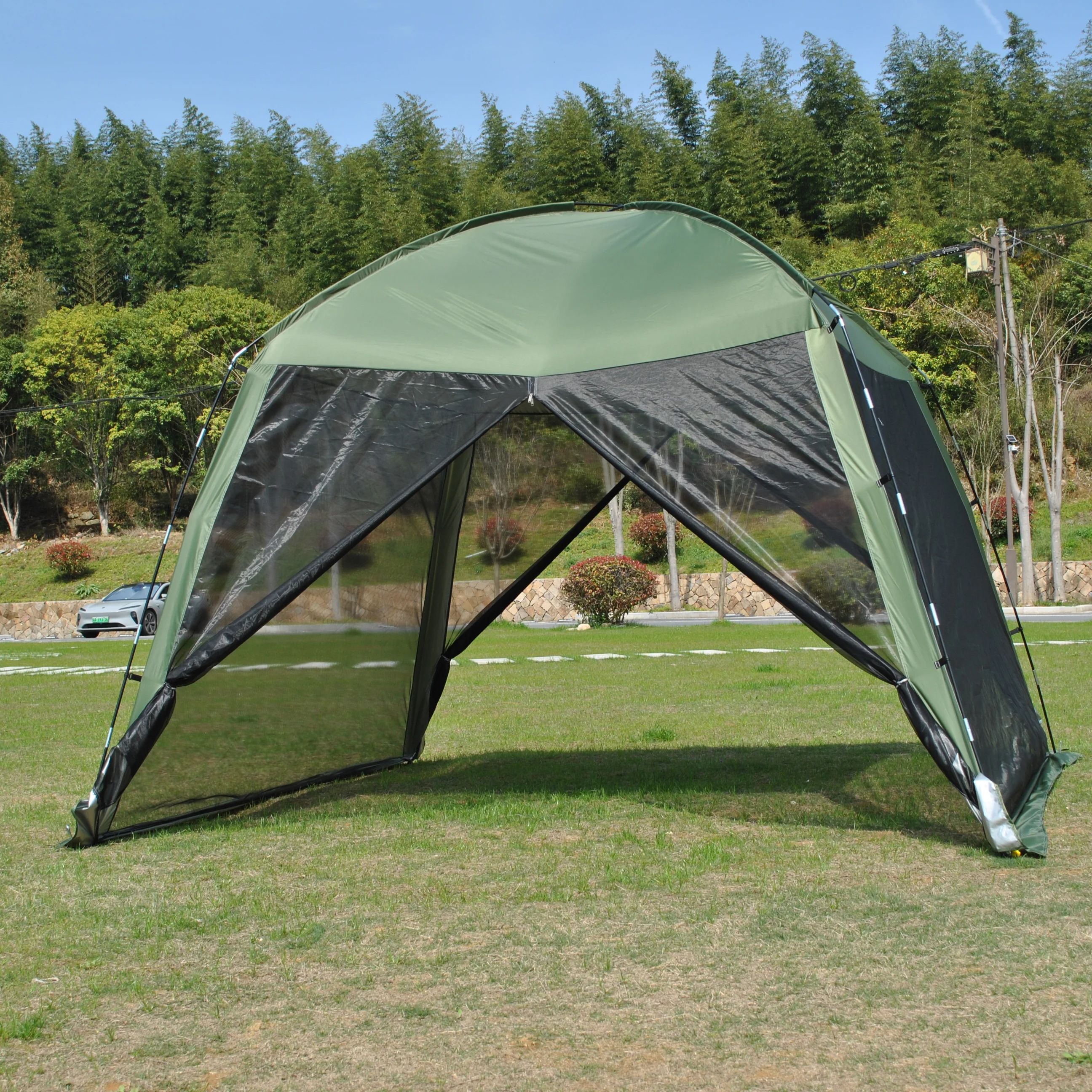 BBQ Mesh Tent 4-6 Person Green - Camping Cooking Canopy 리뷰 및 가격