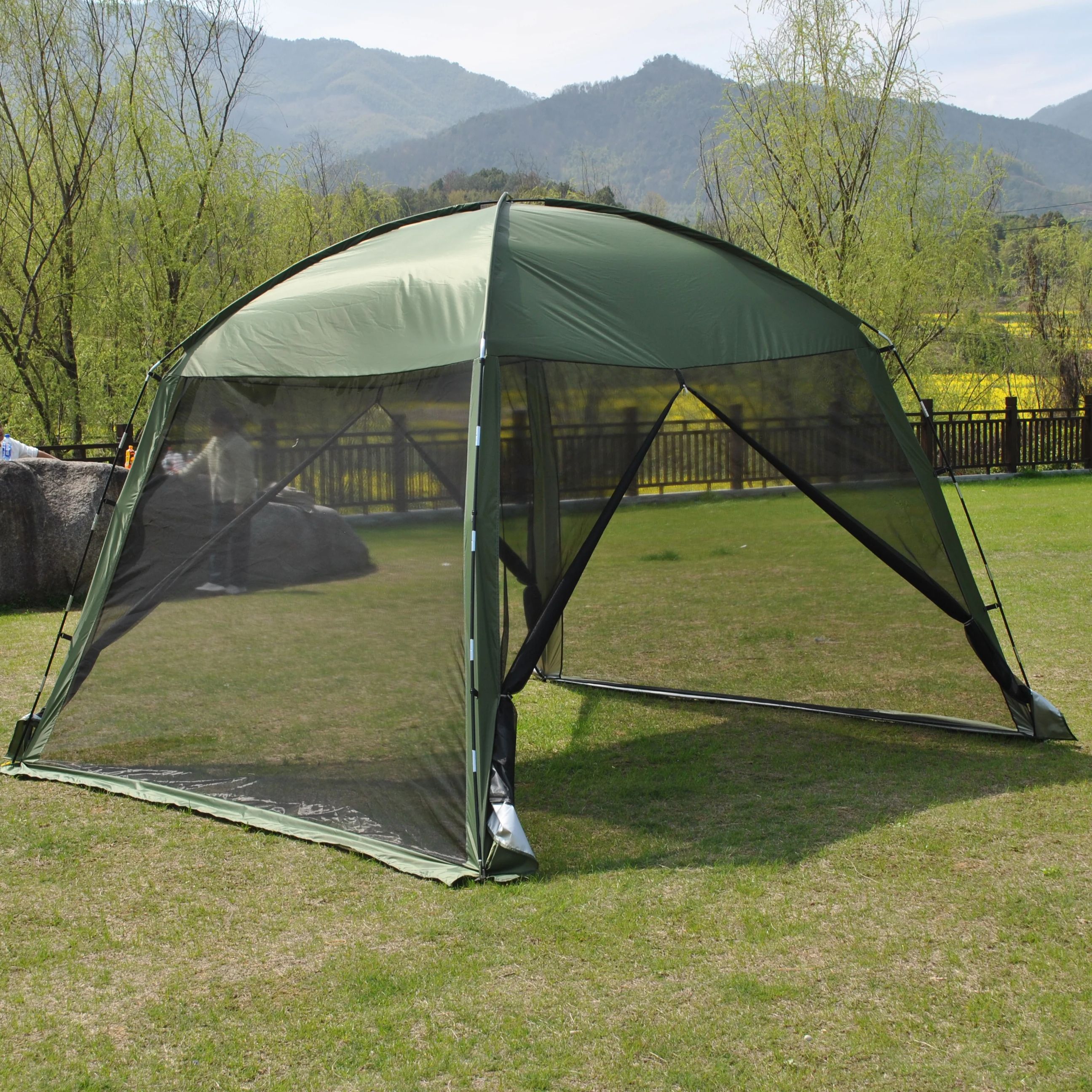 BBQ Mesh Tent 4-6 Person Green - Camping Cooking Canopy 리뷰 및 가격