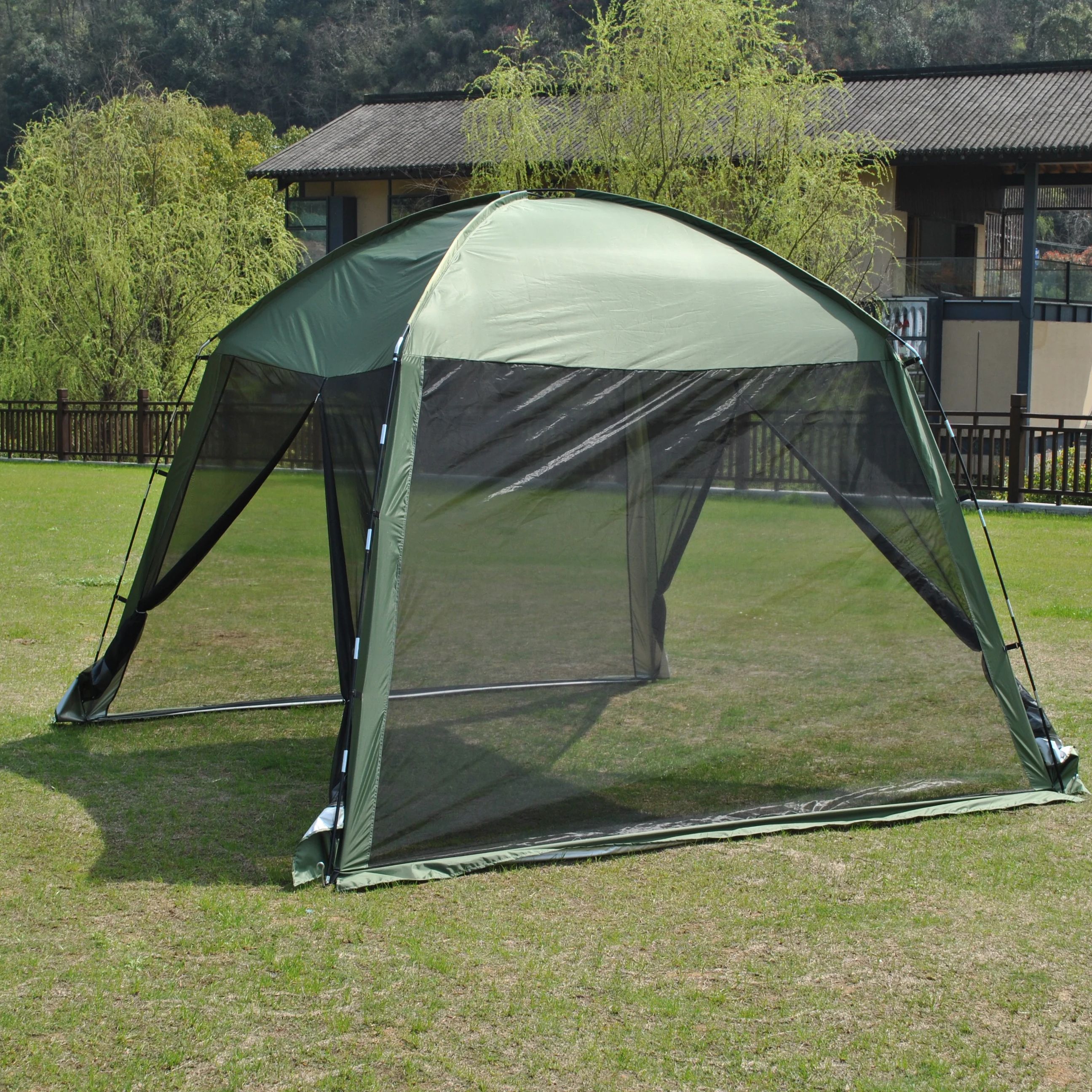 BBQ Mesh Tent 4-6 Person Green - Camping Cooking Canopy 리뷰 및 가격