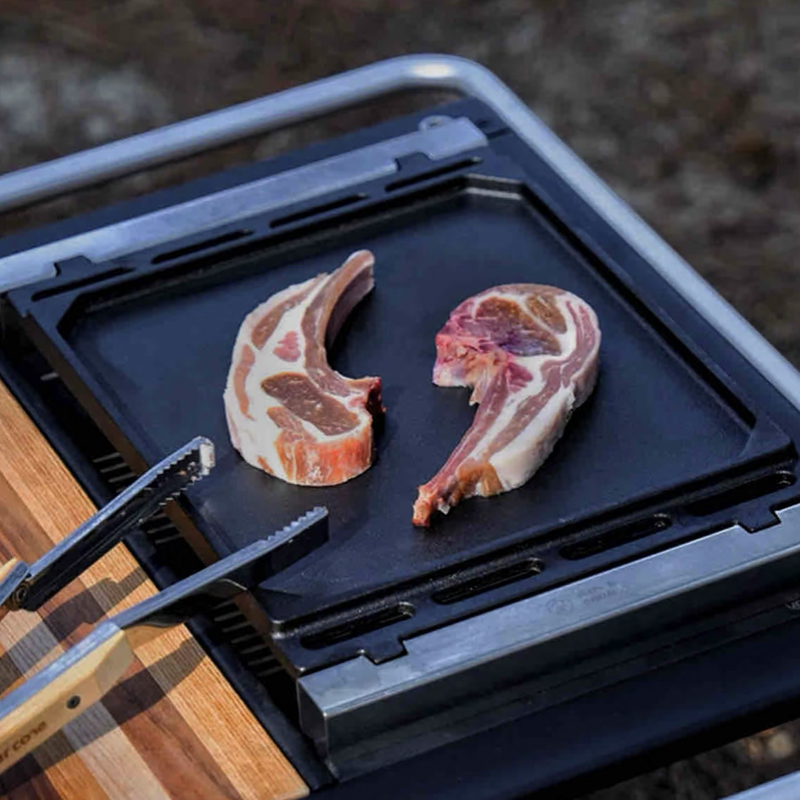 Outdoor Barbecue Grill Plate f - Camping Cooking Set Large 리뷰 및 가격