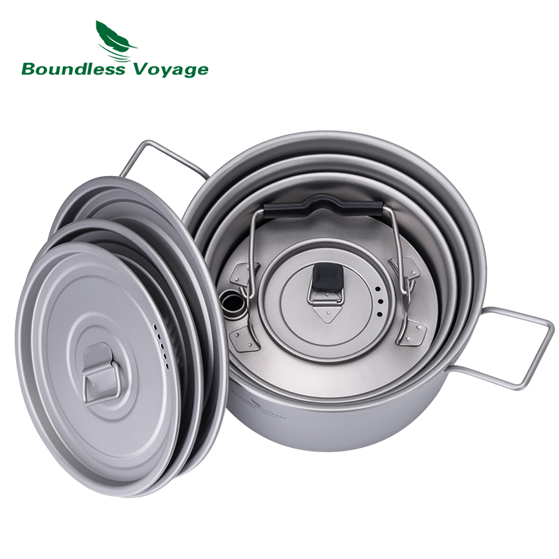 Boundless Voyage Titanium Pot  - Camping Cooking Set Large 리뷰 및 가격