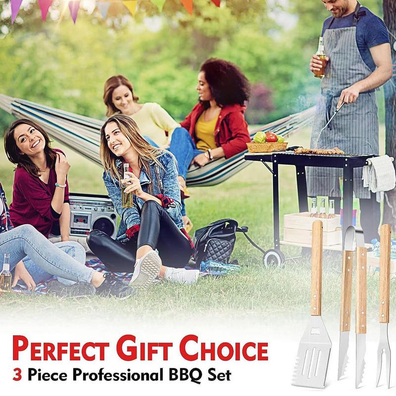 3pcs BBQ Utensils BBQ Grill To - Camping Cooking Accessories Set 리뷰 및 가격