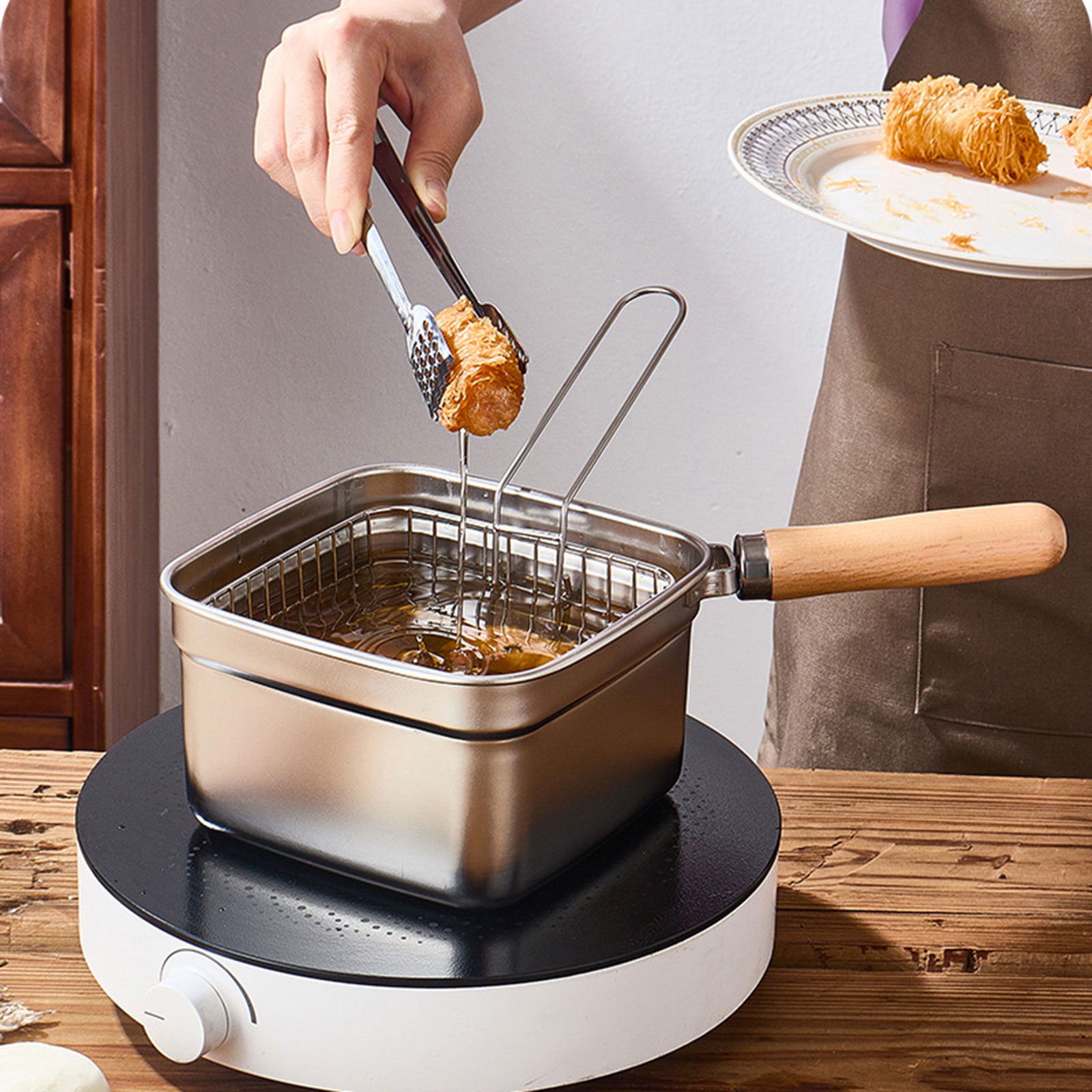 Mini Deep Fryer Pot for Campin - Camping Cooking Vegetables 리뷰 및 가격