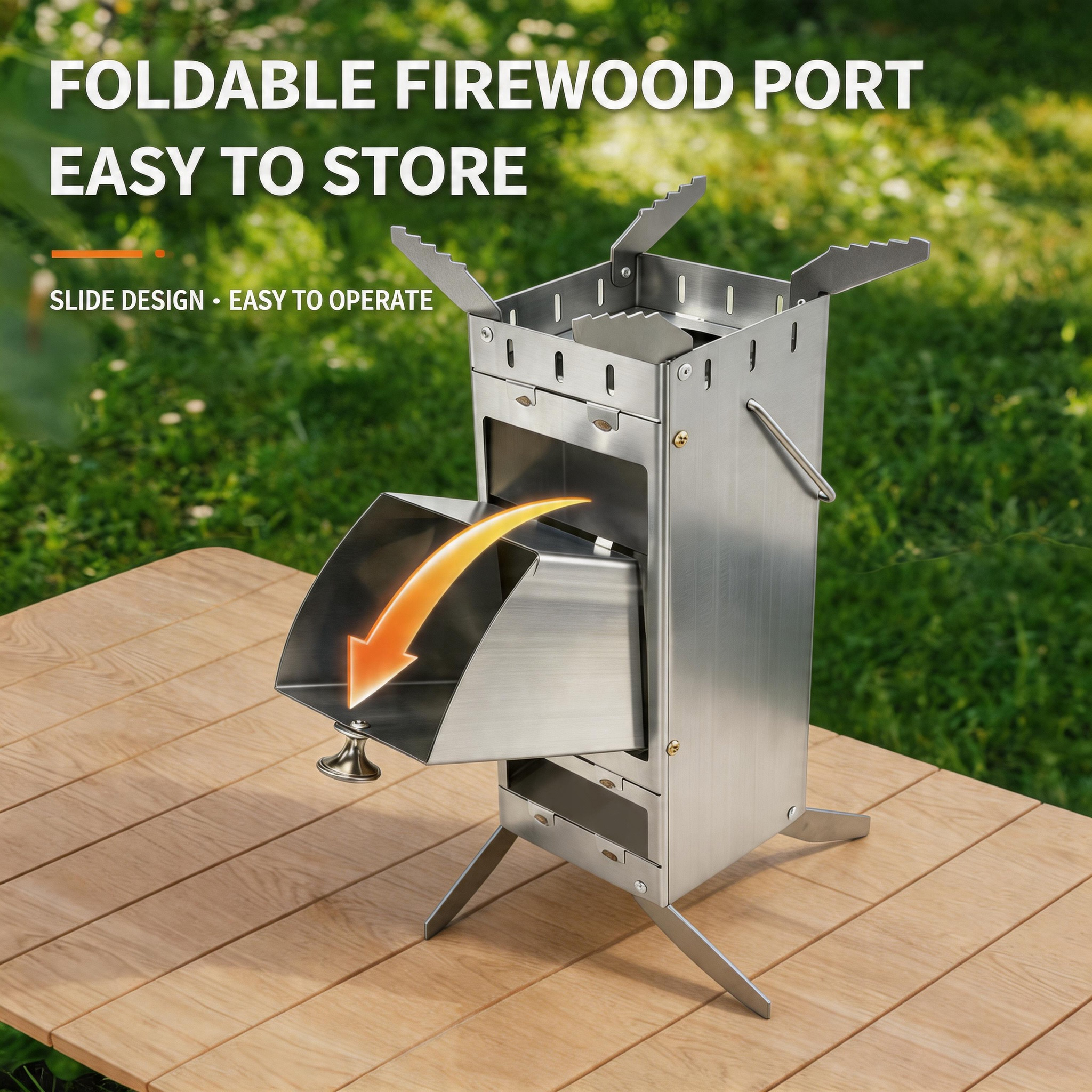 Portable Foldable Rocket Stove - Camping Cooking Heater 리뷰 및 가격