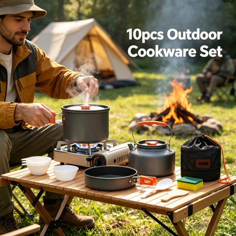 Camping Cookware Set Outdoor P - Camping Cooking Set Large 리뷰 및 가격